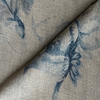Floral Linen: Lela Mystery Indigo